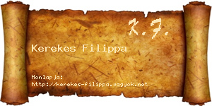 Kerekes Filippa névjegykártya